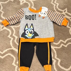 Halloween Themed Bluey Outfit with Cartoon Design